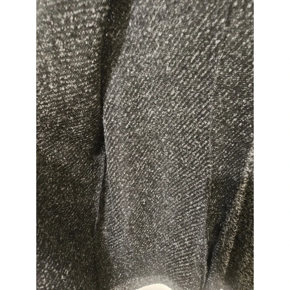 H&M Divided Grey Black Boucle Knit Open Front Cardigan Sweater Wool Blend Medium
